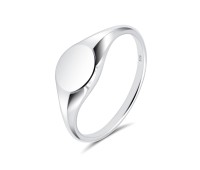 Signet Plain Silver Ring NSR-4341